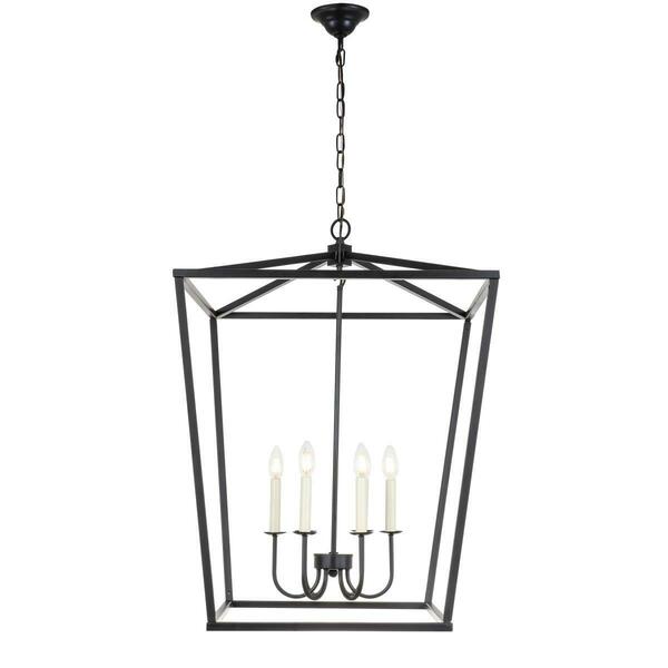Cling Maddox 6 Light Black Chandelier CL3488292